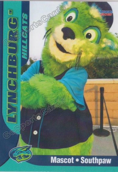 2021 Lynchburg Hillcats Southpaw Mascot