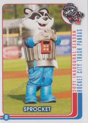 2021 Rocket City Trash Pandas Sprocket Mascot