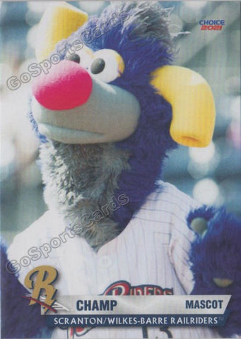 2021 Scranton Wilkes Barre RailRiders Champ Mascot