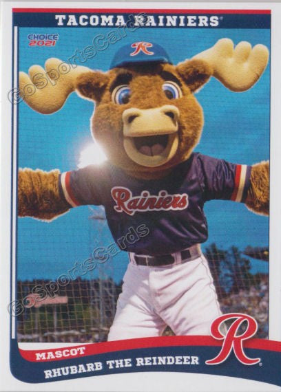 2021 Tacoma Rainiers Rhubarb The Reindeer Mascot