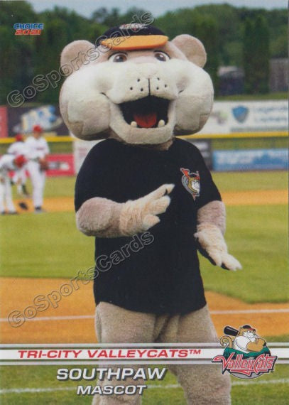 2021 Tri City ValleyCats Southpaw Mascot