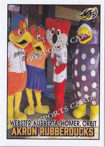 2022 Akron RubberDucks Webster Rubberta Homer Orbit Mascot