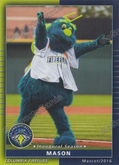 2016 Columbia Fireflies Mason Mascot