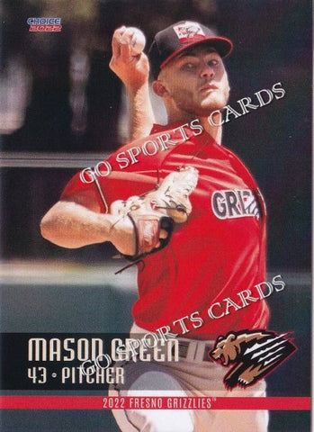 2022 Fresno Grizzlies Mason Green