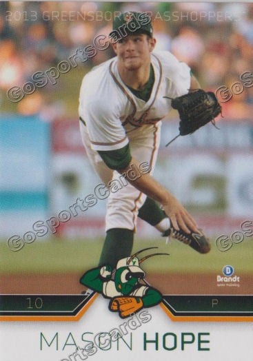 2013 Greensboro Grasshoppers Mason Hope