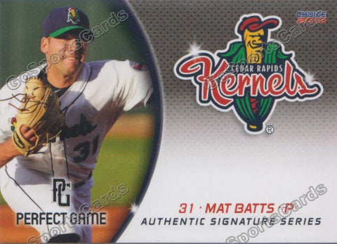 2015 Cedar Rapids Kernels Mat Batts