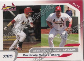 2012 Springfield Cardinals Zack Cox Matt Adams