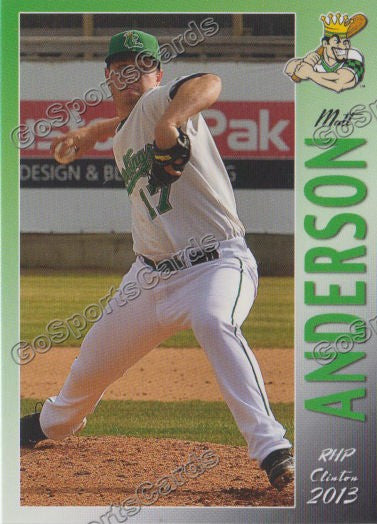2013 Clinton Lumberkings Matt Anderson
