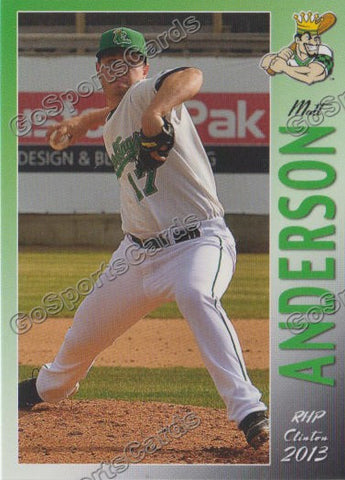 2013 Clinton Lumberkings Matt Anderson