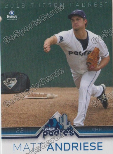 2013 Tucson Padres Matt Andriese