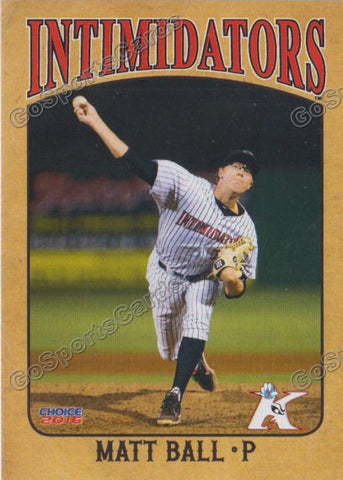 2016 Kannapolis Intimidators Matt Ball