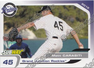 2012 Grand Junction Rockies Matt Carasiti