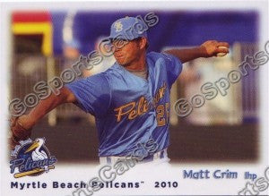 2010 Myrtle Beach Pelicans Matt Crim