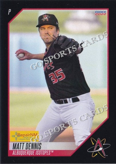 2022 Albuquerque Isotopes SGA Matt Dennis