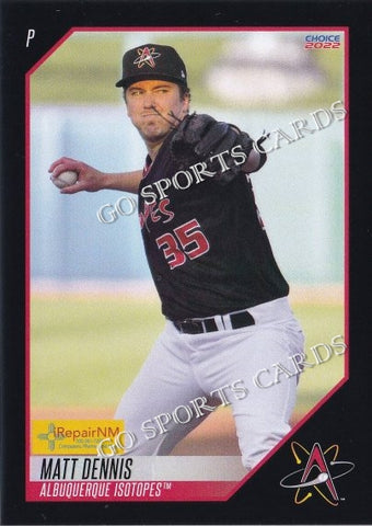 2022 Albuquerque Isotopes SGA Matt Dennis