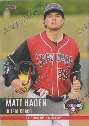 2016 Hickory Crawdads 2nd Matt Hagen