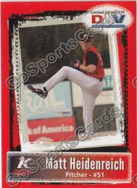 2011 Kannapolis Intimidators DAV Matt Heidenreich