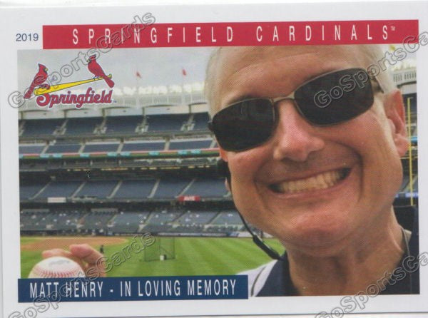 2019 Springfield Cardinals SGA Matt Henry