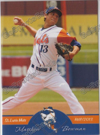 2013 St Lucie Mets Matt Matthew Bowman