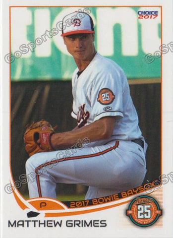 2017 Bowie Baysox Matthew Grimes