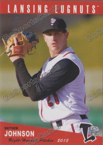 2013 Lansing Lugnuts Matt Matthew Johnson