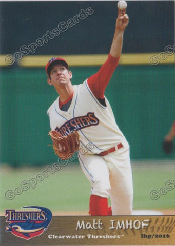 2016 Clearwater Threshers Matt Imhof