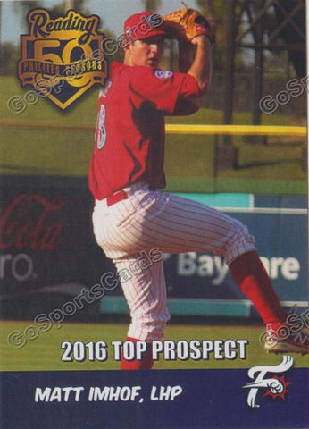 2016 Reading Fightin Phils Top Prospect 25 Matt Imhof