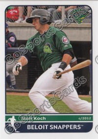 2012 Beloit Snappers Matt Koch