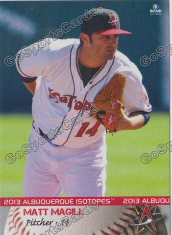 2013 Albuquerque Isotopes Matt Magill
