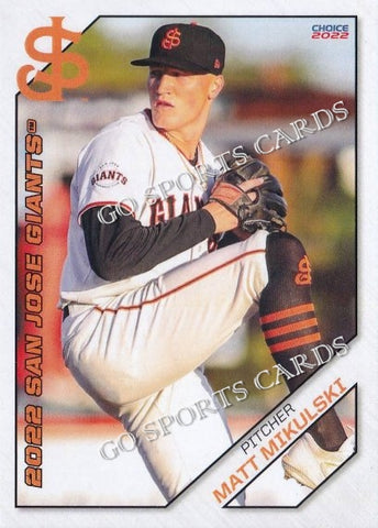 2022 San Jose Giants Matt Mikulski