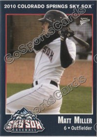 2010 Colorado Springs Sky Sox Matt Miller