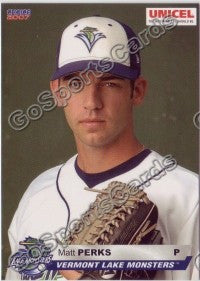 2007 Vermont Lake Monsters Matt Perks
