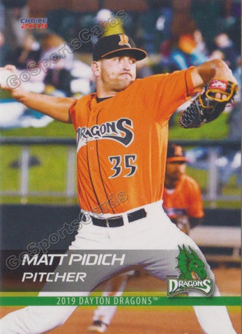 2019 Dayton Dragons Matt Pidich