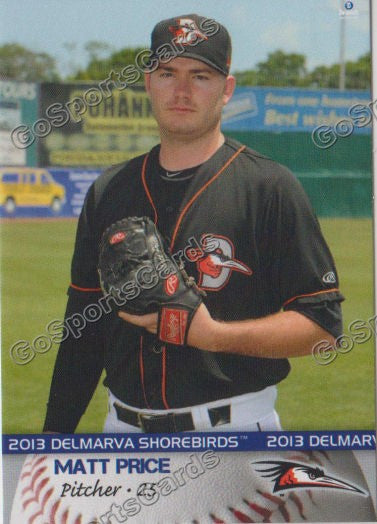 2013 Delmarva Shorebirds Matt Price