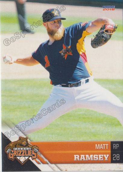 2018 Fresno Grizzlies Matt Ramsey