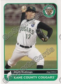 2012 Kane County Cougars Matt Ridings