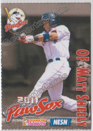 2011 Pawtucket Red Sox Dunkin Donuts Matt Sheely