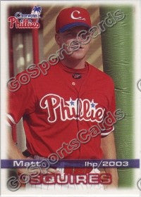 2003 Clearwater Phillies Matt Squires