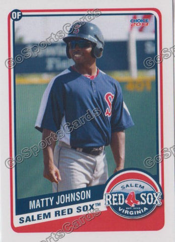 2013 Salem Red Sox Matty Johnson