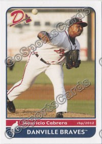 2012 Danville Braves Mauricio Cabrera
