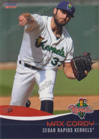 2017 Cedar Rapids Kernels Max Cordy