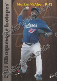 2011 Albuquerque Isotopes Merkin Valdez