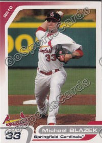 2012 Springfield Cardinals Michael Blazek