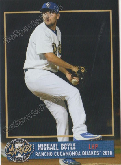 2018 Rancho Cucamonga Quakes Michael Boyle