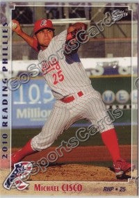 2010 Reading Phillies Mike Michael Cisco