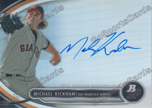 2013 Bowman Platinum Mike Michael Kickham Autograph #BPAP-MKI