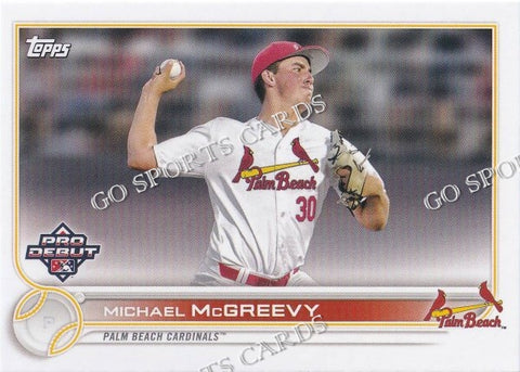 2022 Topps Pro Debut Michael McGreevy PD-60