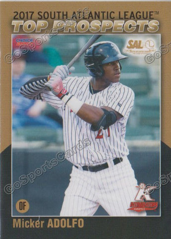 2017 South Atlantic League Top Prospects SAL Micker Adolfo