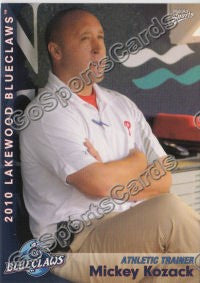 2010 Lakewood BlueClaws Mickey Kozack