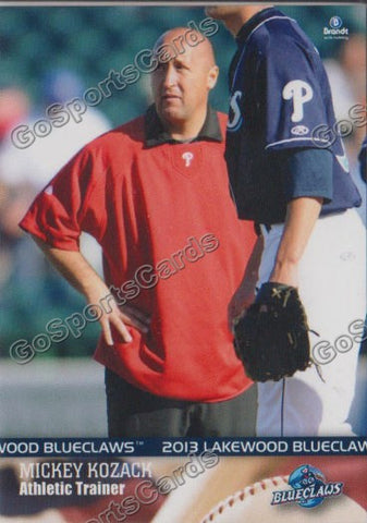 2013 Lakewood BlueClaws Mickey Kozack
